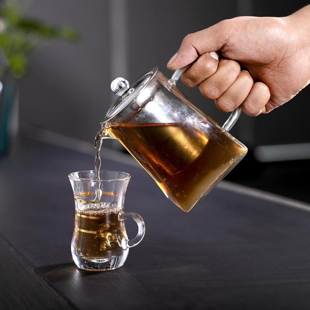 إبريق شاي زجاجي 550 مل  Royalford Glass Tea Pot - SW1hZ2U6NDIwMzQ2
