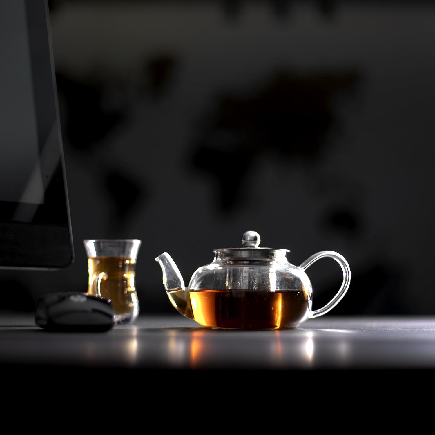 ابريق شاي زجاجي سعة 600 مل Glass Tea Pot - Royalford