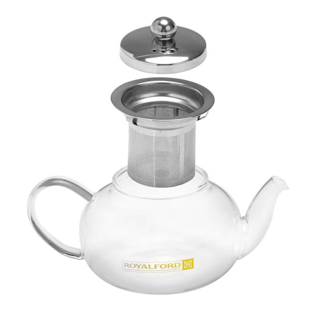 ابريق شاي زجاجي سعة 600 مل Glass Tea Pot - Royalford - SW1hZ2U6NDIwMzM1