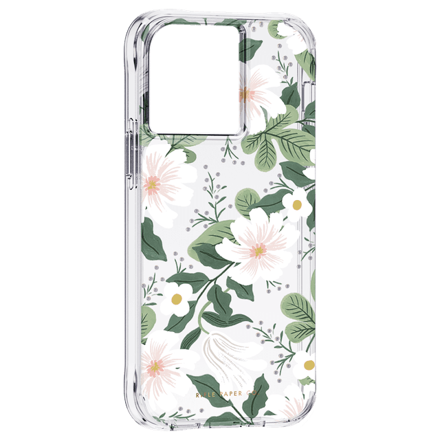 Rifle Paper Co. Rifle Paper Apple iPhone 13 Pro Floral Case - Minimalist Design Wireless Charging Compatible, AntiMicrobial Surface, 10 ft Drop Protection, Anti-Scratch Technology - Willow - SW1hZ2U6MzYyOTI0