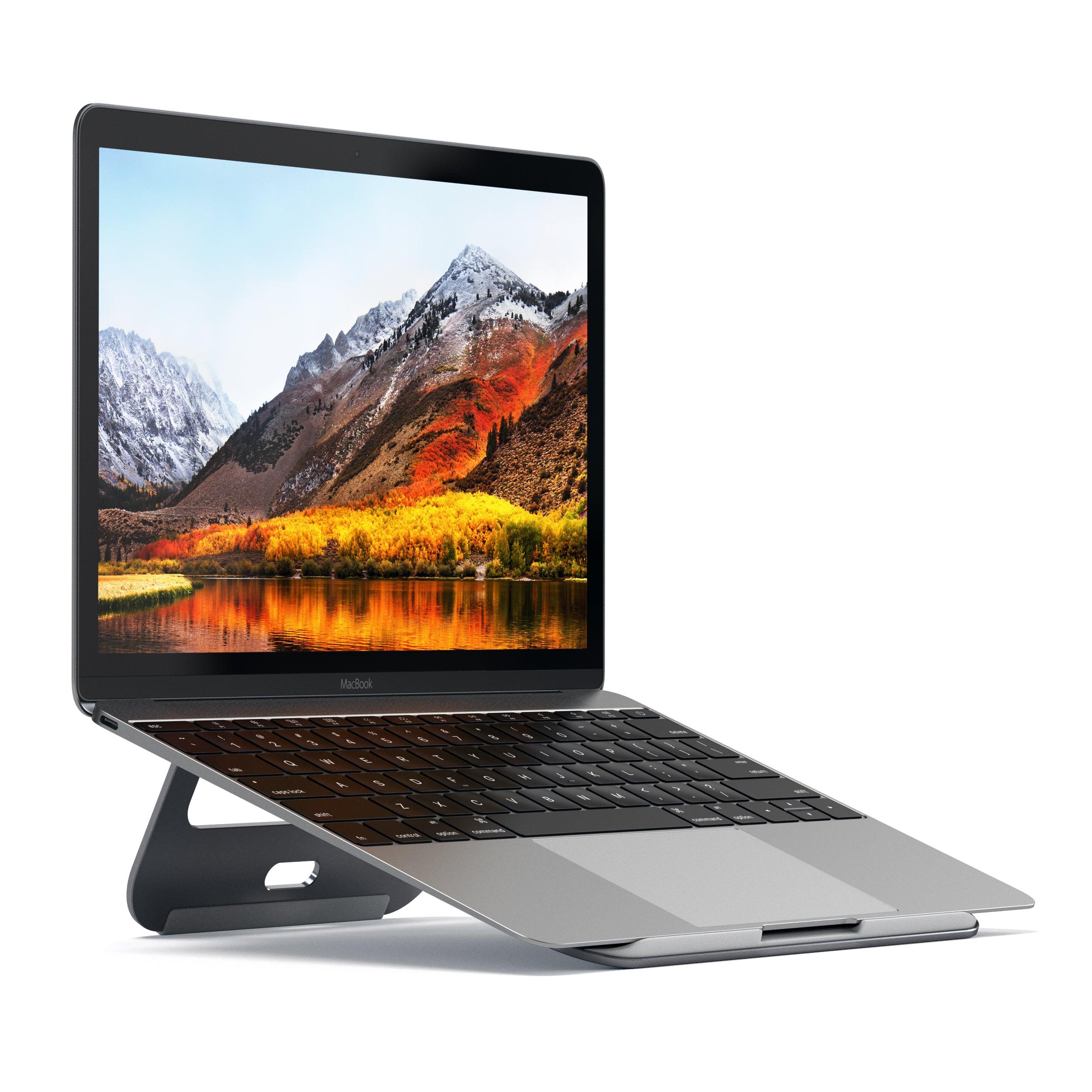 حامل للابتوب فضي Aluminum Laptop Stand Lighweight and Portable Compatible with Apple MacBook من Satechi