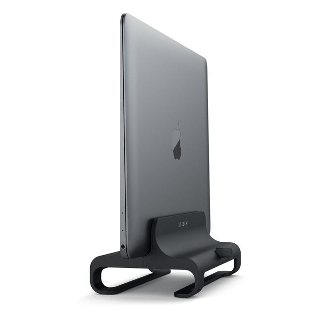 Satechi Universal Vertical Aluminum Laptop Stand - Compatible with MacBook, MacBook Pro, Microsoft Surface, Dell XPS, Lenovo Yoga, Asus Zenbook, Samsung Notebook and More (Matte Black) - SW1hZ2U6MzYzMDA4