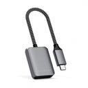مشغل وسائط فضي Aluminum Type-C to 3.5mm Audio Headphone Jack Adapter USB-C PD Charging من Satechi - SW1hZ2U6MzYzMTc1
