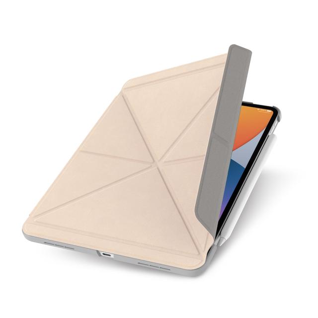 Moshi VersaCover Case for iPad Air (10.9-inch, 4th Gen)/iPad Pro (11-inch) - Premium smart & Foldable Cover - 3 Viewing Angles, Auto Sleep/Wake, Magnetic Attachment - Savanna Beige - SW1hZ2U6MzYzNDI1