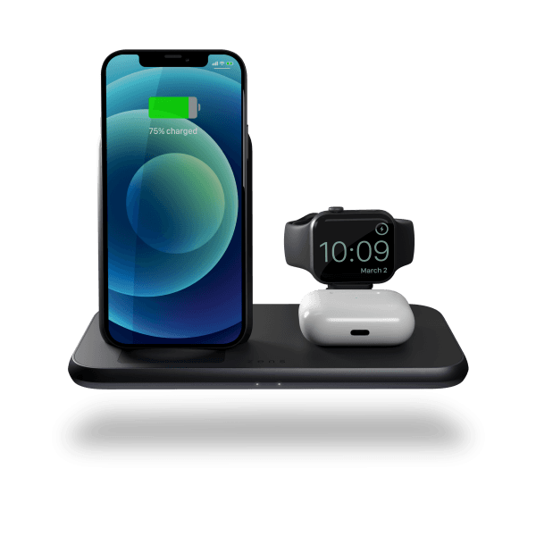 Zens Aluminium 4-in-1 Stand + Watch Wireless Charger with 45W USB PD Power Supply, Simultaneous charging for Apple iPhone, Airpods, Apple Watch and 4th device - SW1hZ2U6MzYzNjA4