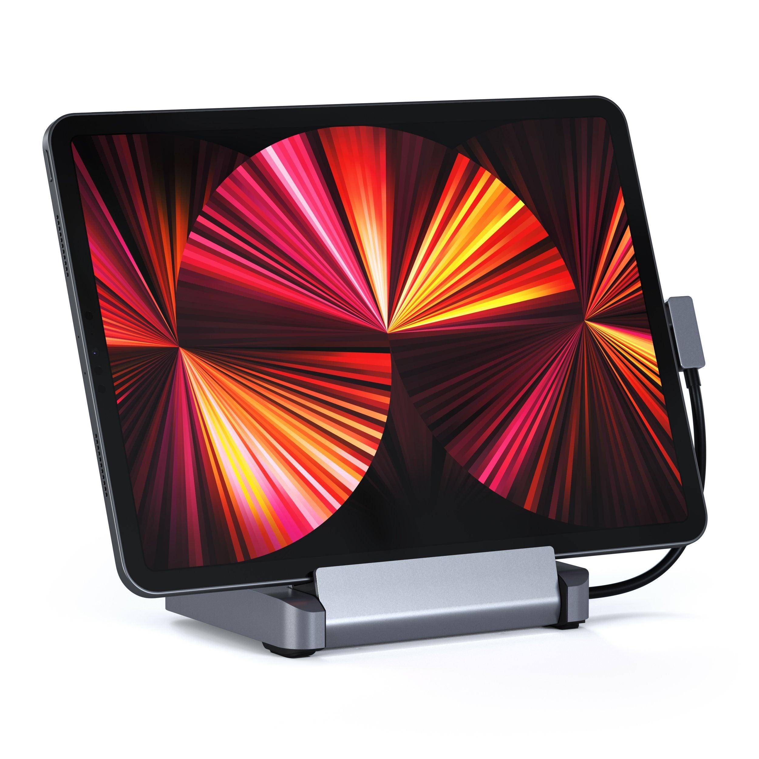 حامل ايباد برو قابل للطي Aluminum Stand & Hub | 6-in-1 for iPad Pro MacBook Air MacBook Pro and similar sized USB-C Devices من Satechi