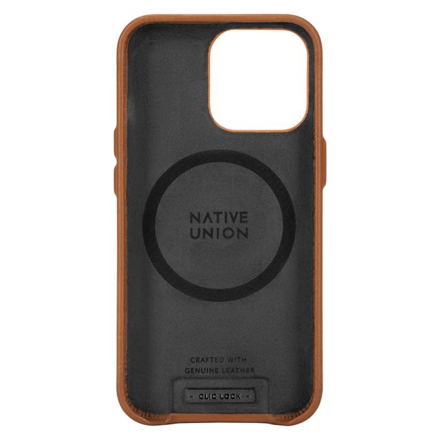 كفر جلد لهاتف iPhone 13 Pro Max بلون بني Clic Classic Magnetic Case for Apple iPhone 13 Pro Max - Native Union - SW1hZ2U6MzYxMTM2