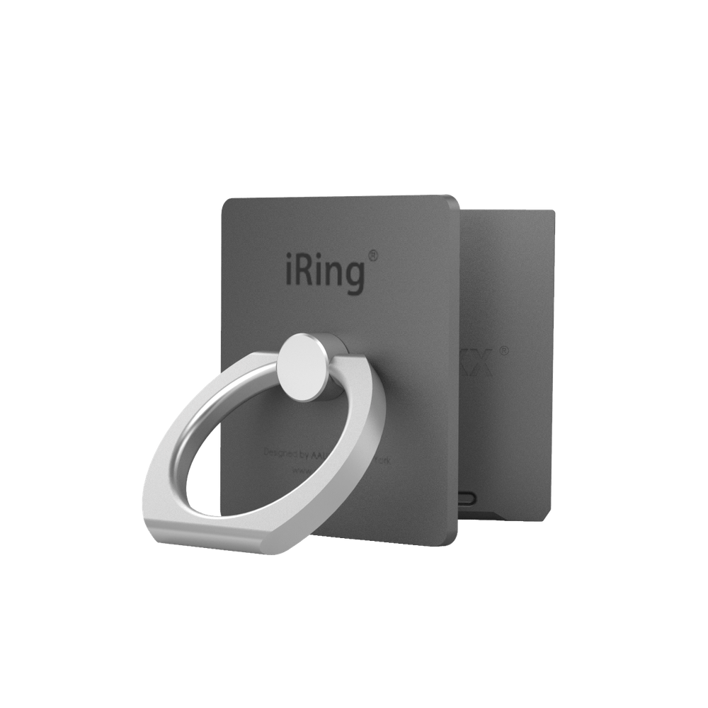 خاتم و ستاند موبايل فضي   iRing - Link Phone Holder Wireless Chargers Compatible