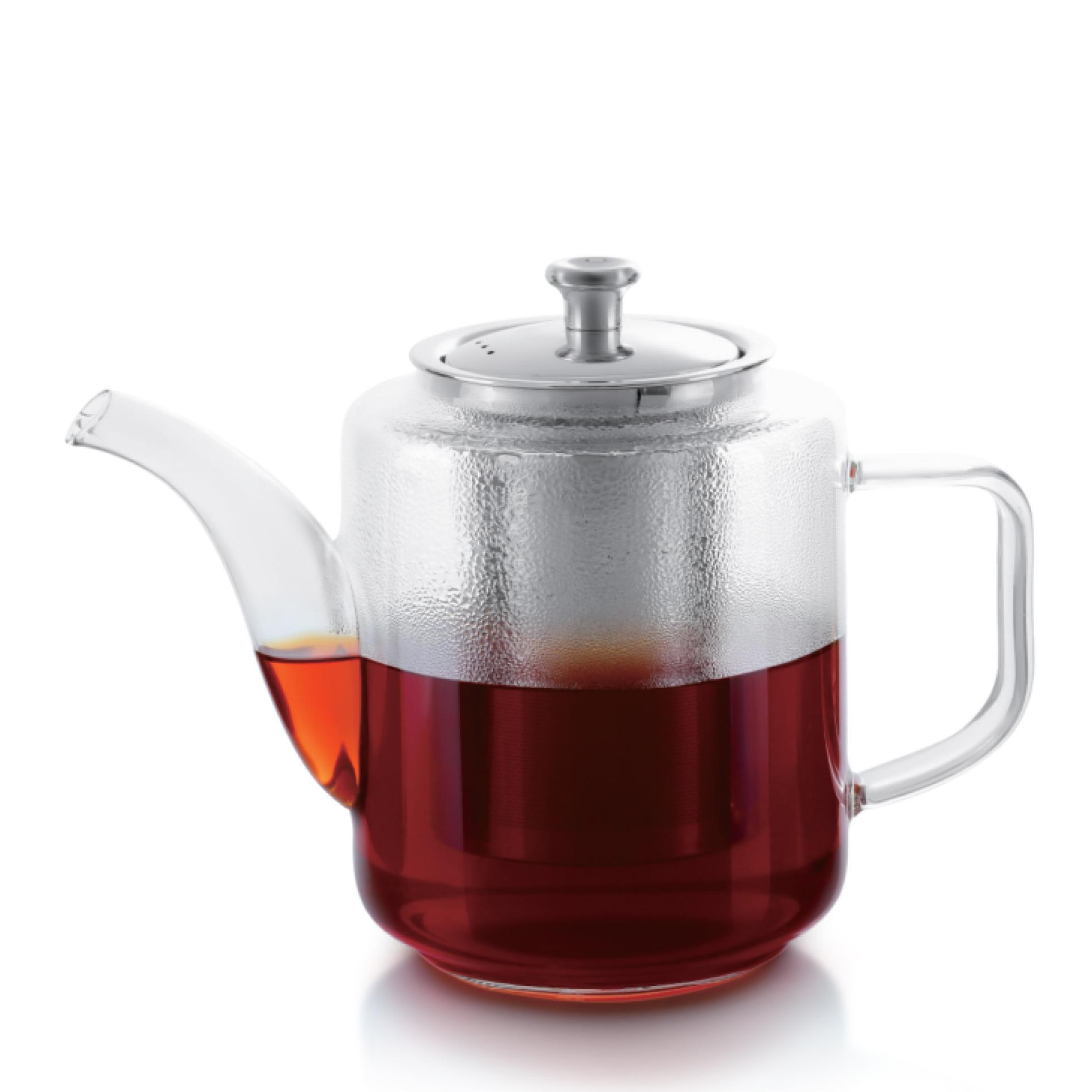 ابريق شاي زجاجي مع مصفاة (960Ml) Royalford Glass Tea Pot With Stainless Steel Strainer