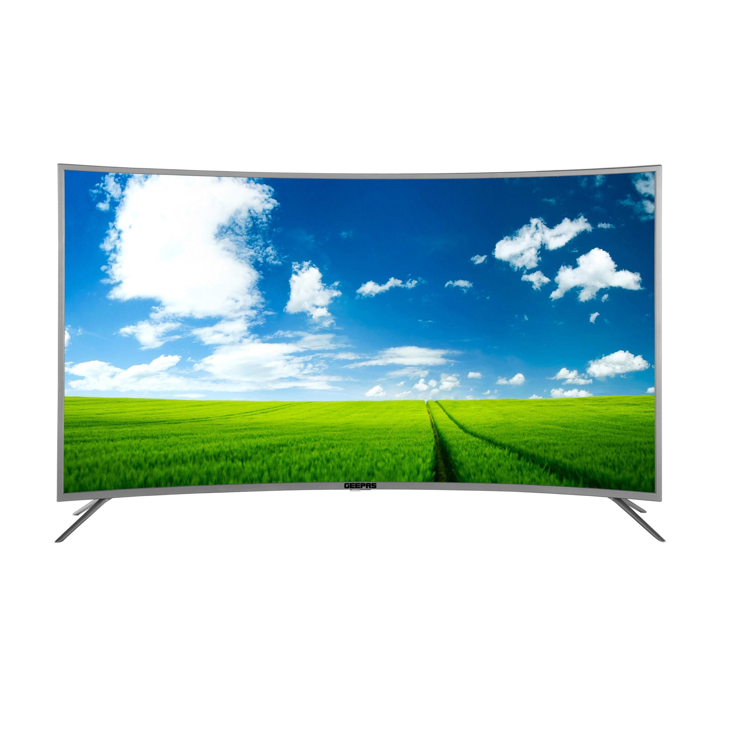 تلفزيون ذكي منحني مقاس 55 انش Geepas Curved Smart Tv 4K Ultra Hd Led Tv