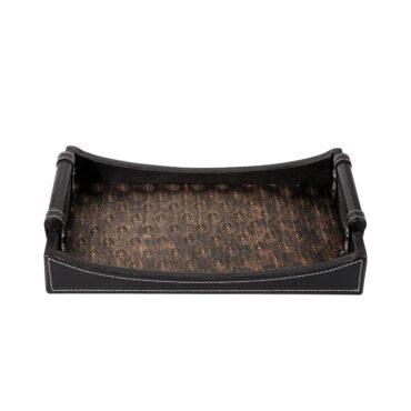 صينية تقديم ( 2 قطعة ) - اسود Royalford  - Arabic Tray Set, 2Pcs Leather