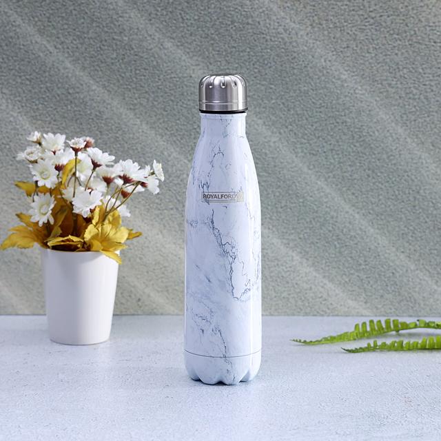 Royalford 500 Ml Vacuum Bottle – Double Wall Stainless Steel Flask & Water Bottle – Hot & Cold Leak - SW1hZ2U6NDY2MzY5