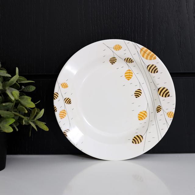 صحن تقديم عميق ميلامين 10 بوصة Royalford - 10" Deep Dinner Plate, Melamine Ware , Plate with Elegant Leaf Design - SW1hZ2U6NDY2Mzc5