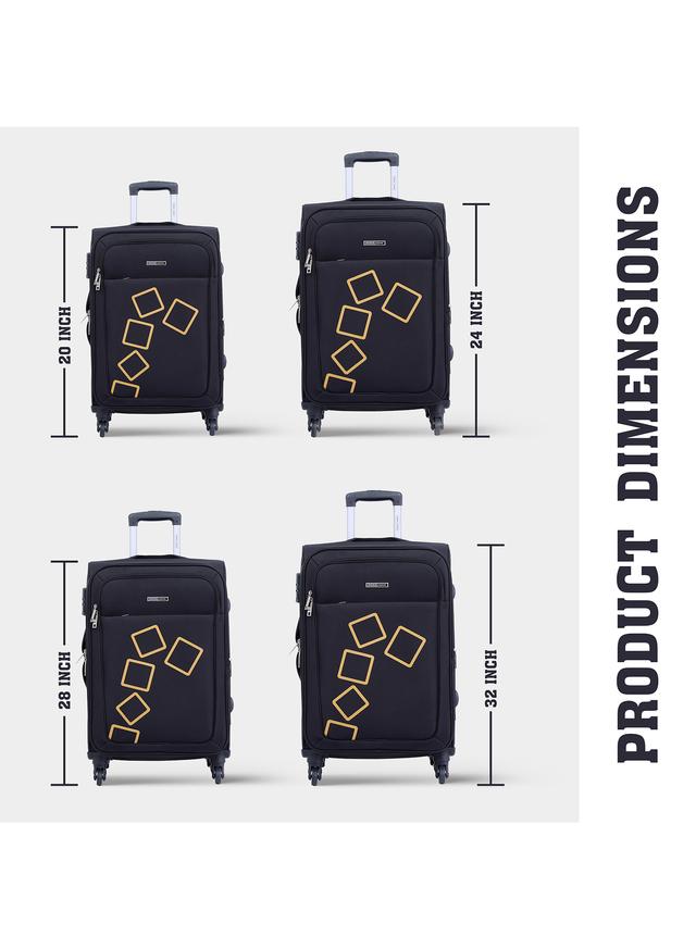 طقم حقائب سفر 4 حقائب نايلون بعجلات دوارة (20 ، 24 ، 28 ، 32) بوصة أسود PARA JOHN - Travel Luggage Suitcase Set of 4 - Trolley Bag (20 ، 24 ، 28 ، 32) inch - SW1hZ2U6NDM4Mjgx