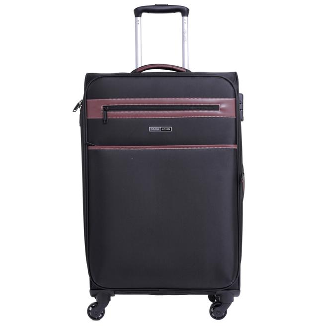 طقم حقائب سفر 3 حقائب مادة البوليستر بعجلات دوارة (20 ، 24 ، 28) بوصة أسود PARA JOHN – Travel Luggage Suitcase, Set of 3 – Trolley Bag, Carry On Hand Cabin Luggage Bag - SW1hZ2U6NDM3NjU4