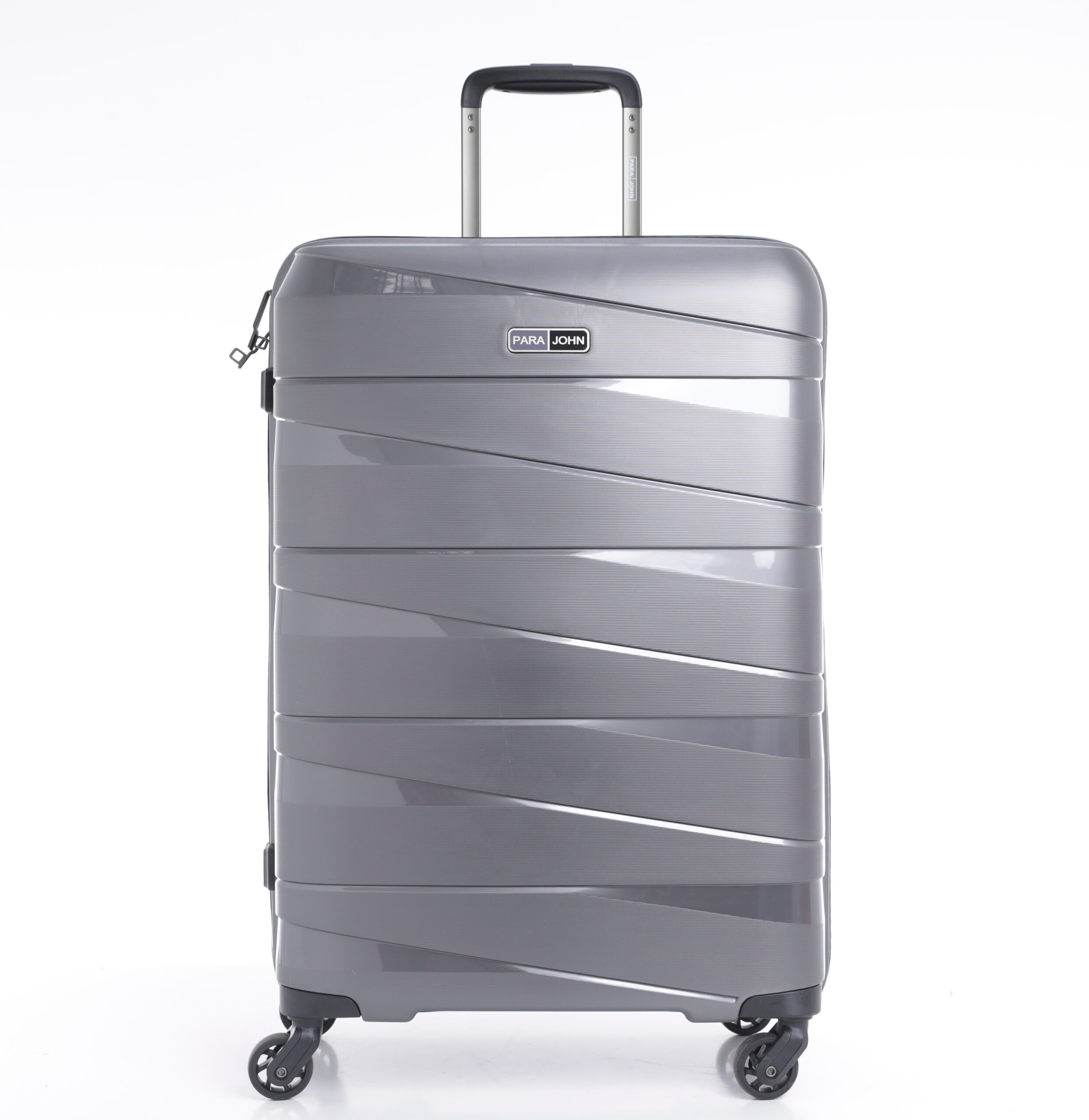 طقم حقائب سفر 3 حقائب مادة ABS بعجلات دوارة (20 ، 24 ، 28) بوصة رمادي PARA JOHN - Travel Luggage Suitcase Set of 3 - Trolley Bag, Carry On Hand Cabin Luggage Bag - Lightweight (20 ، 24 ، 28) inch