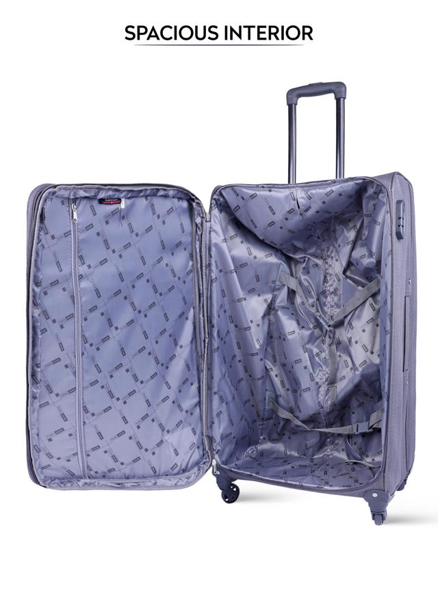 طقم حقائب سفر 3 حقائب مادة النايلون بعجلات دوارة (20 ، 24 ، 28) بوصة رمادي PARA JOHN - Travel Luggage Suitcase, Set of 3 - Trolley Bag, Carry On Hand Cabin Luggage Bag - Lightweight (20 ، 24 ، 28) inch - SW1hZ2U6NDM3ODUw