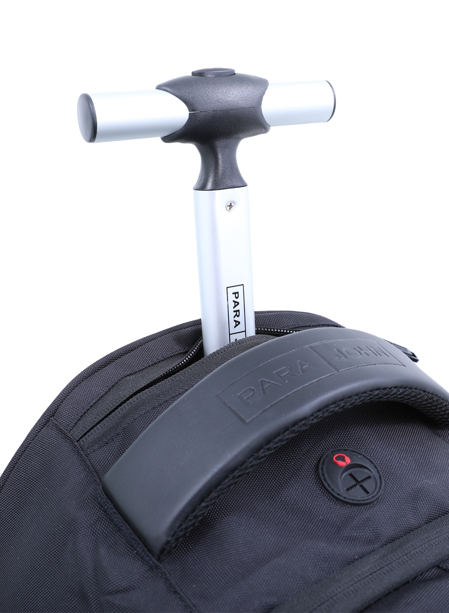 شنطة ظهر قياس 20 إنش مع عجلات لون أسود  Rolling Wheeled Backpack, 20’’ Business Travel Laptop Backpack - PARA JOHN