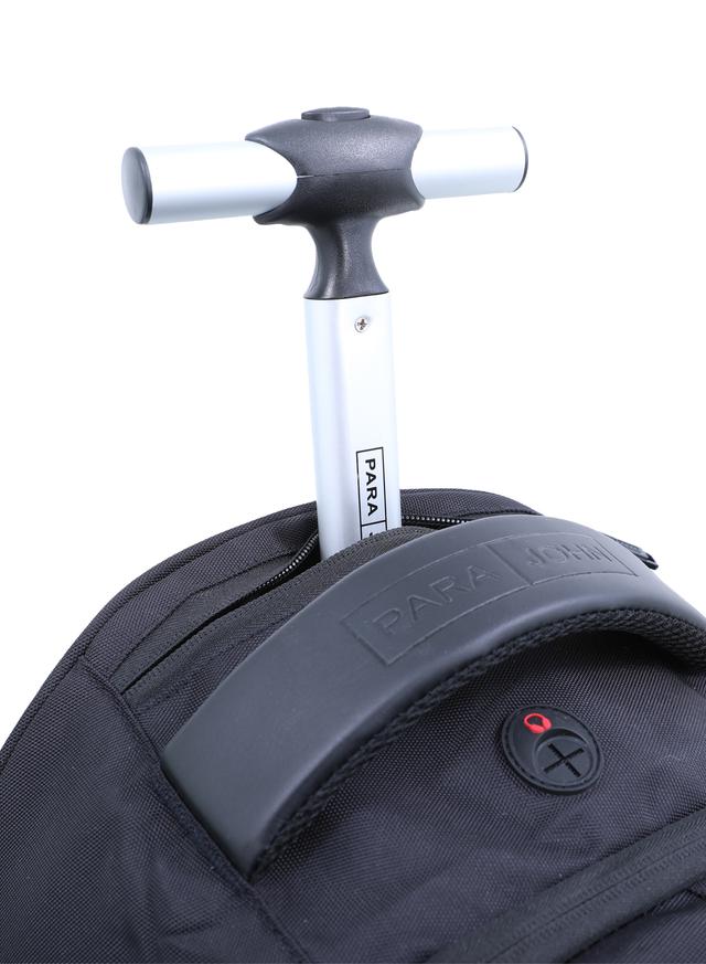 شنطة ظهر قياس 20 إنش مع عجلات لون أسود  Rolling Wheeled Backpack, 20’’ Business Travel Laptop Backpack - PARA JOHN - SW1hZ2U6NDU0NTAy