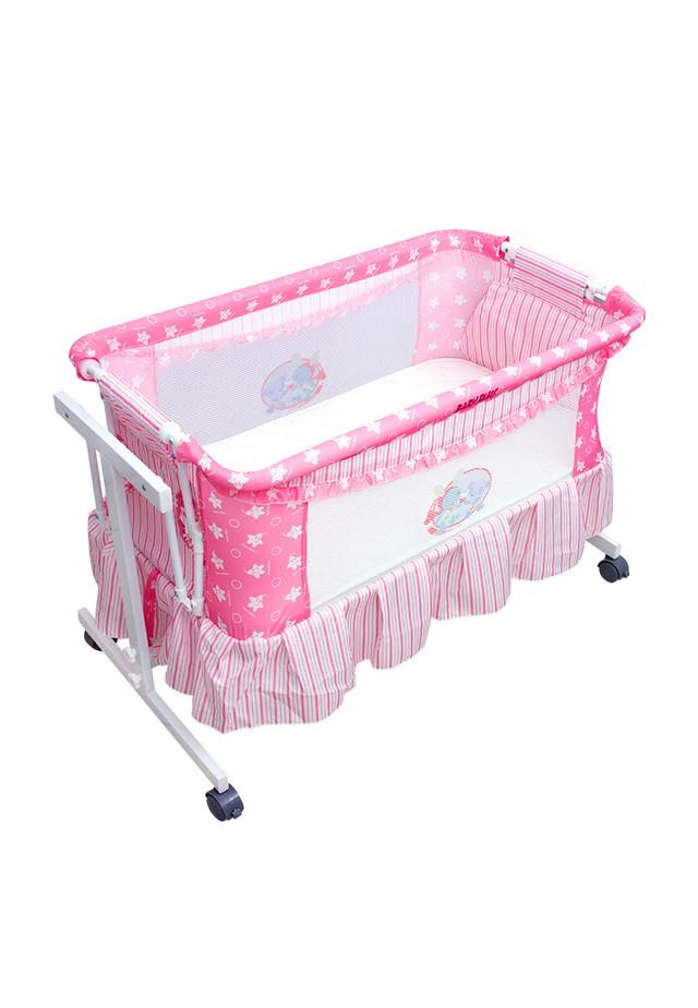 سرير للأطفال مع ناموسية زهري Baby Crib - Baby Plus - SW1hZ2U6NDQ0MDYy