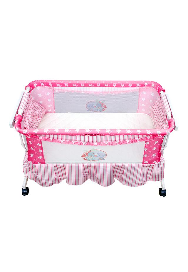 سرير للأطفال مع ناموسية زهري Baby Crib - Baby Plus - SW1hZ2U6NDQ0MDYw