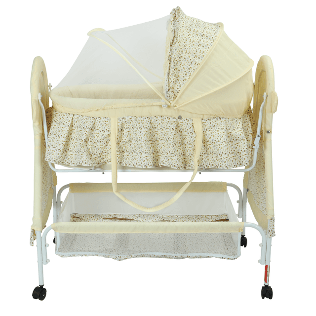 سرير للأطفال مع ناموسية سكري Baby Cradle With Swing Function And Mosquito Net - Baby Plus - SW1hZ2U6NDQzODQ3
