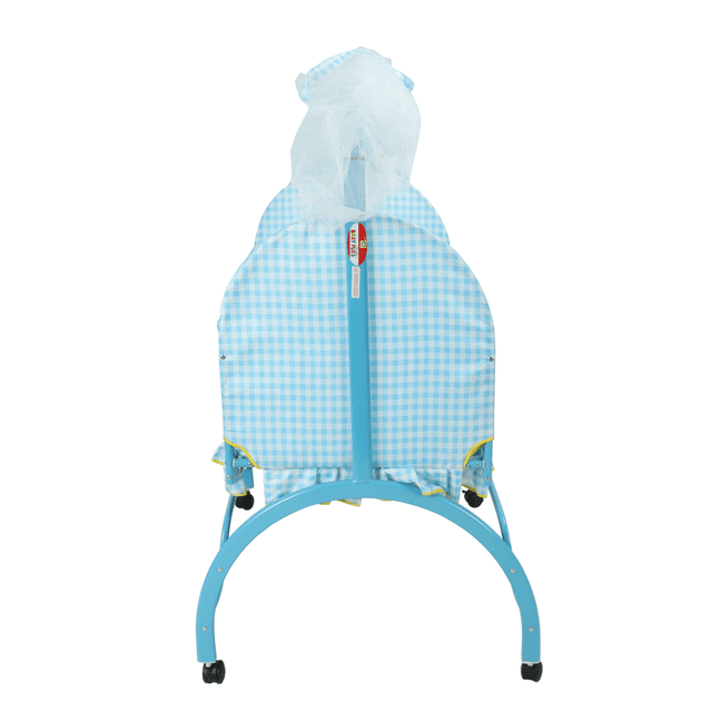 سرير للأطفال أزرق Baby Cradle With Swing Function And - Baby Plus - SW1hZ2U6NDQzODc3