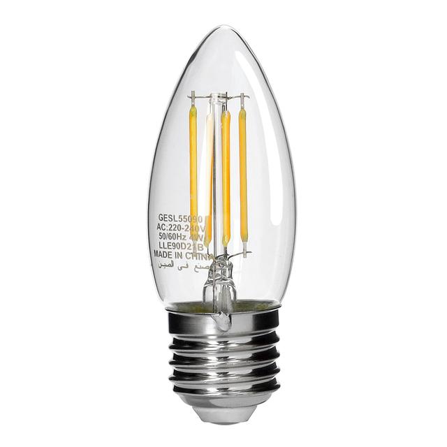 مصباح اضاءة شمعة LED بقوة 4 واط لون حراري بقوة 3000 شمعة LED Filament Light - Geepas - SW1hZ2U6NDUwNTYw
