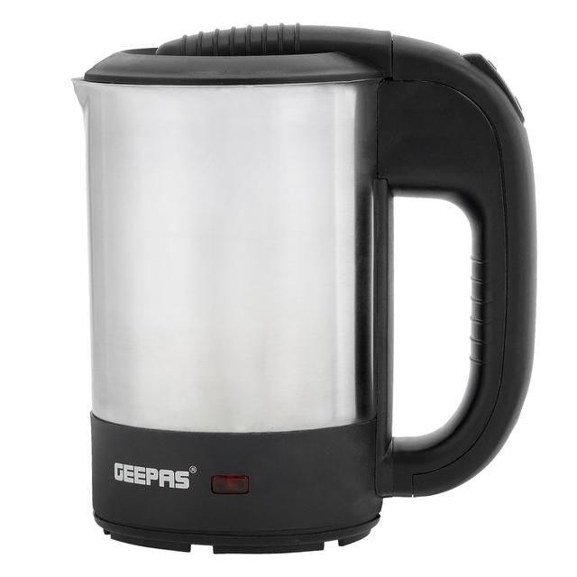 Geepas Stainless Steel Truck Kettle With 0.5L Capacity, GK38047 | Concealed Heating Element | Dry Boil & Overheating Protection | ON/OFF Switch | Indicator Light | Auto Turn Off - SW1hZ2U6NDQ1MTAw