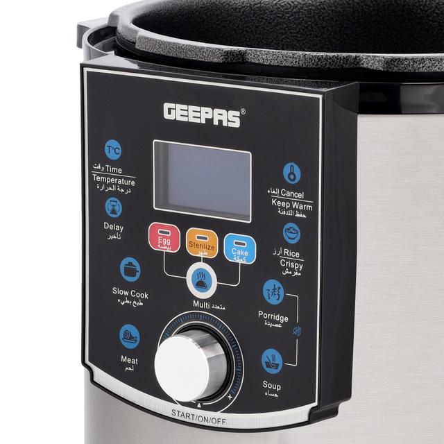 قدر ضغط كهربائي بسعة 6 لتر Geepas Electric Pressure cooker - SW1hZ2U6NDQzMzIx