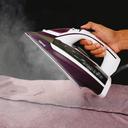 Geepas Ceramic Steam Iron, Temperature Control, GSI24025 - Ceramic Sole Plate, Wet and Dry, Self-Cleaning Function, 3000W, Powerful Steam Burst, 400ml Water Tank, 2 Years Warranty - SW1hZ2U6NDUxMjUw