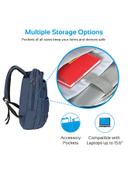 حقيبة ظهر للابتوب وأغراضك الشخصية مقاس 15.6 إنش أزرق | Retro Styled Protective Laptop Backpack - SW1hZ2U6NTEyMTk4