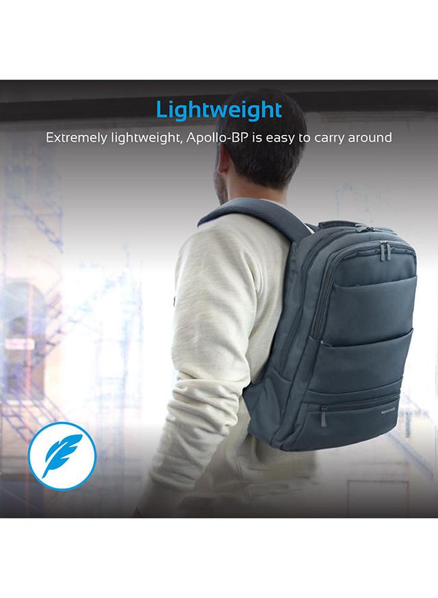 حقيبة ظهر للابتوب وأغراضك الشخصية مقاس 15.6 إنش أزرق | Retro Styled Protective Laptop Backpack - SW1hZ2U6NTEyMjAw