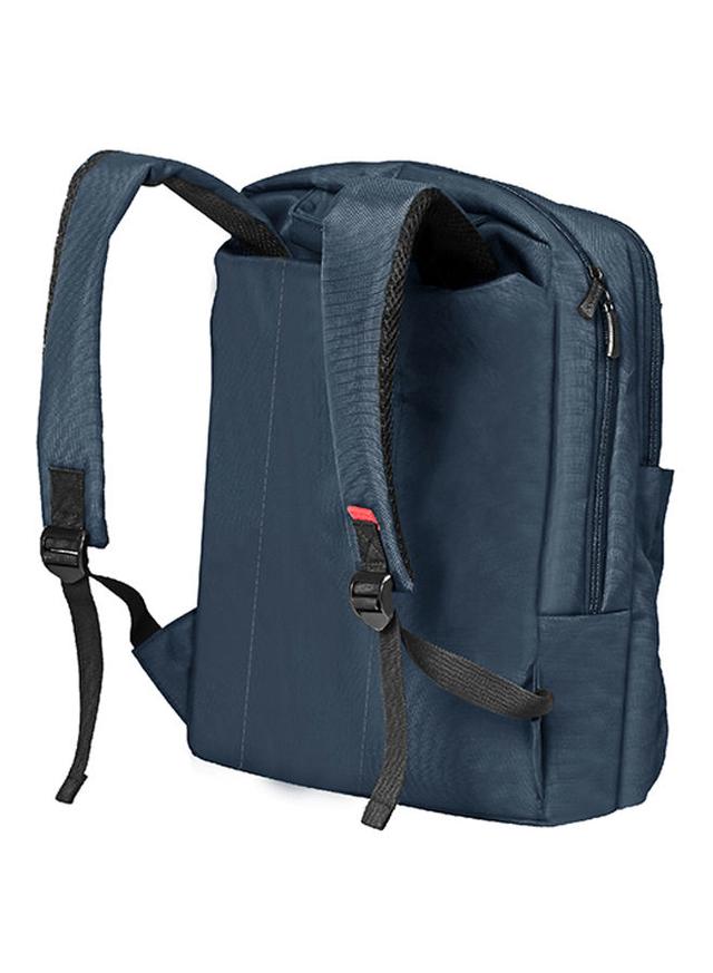 حقيبة ظهر للابتوب وأغراضك الشخصية مقاس 15.6 إنش أزرق | Retro Styled Protective Laptop Backpack - SW1hZ2U6NTEyMjAy