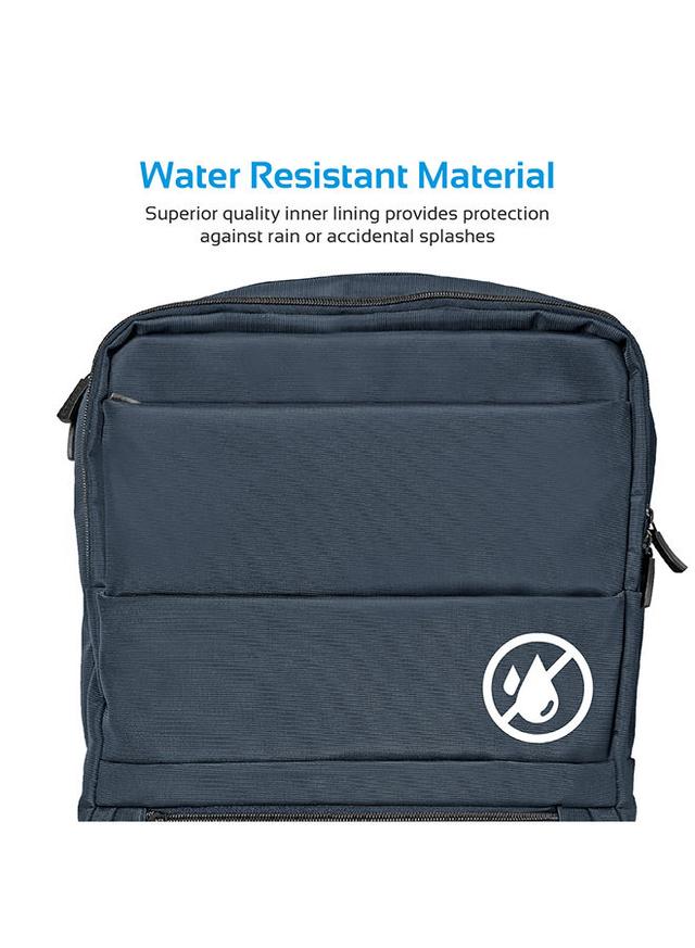 حقيبة ظهر للابتوب وأغراضك الشخصية مقاس 15.6 إنش أزرق | Retro Styled Protective Laptop Backpack - SW1hZ2U6NTEyMjA0