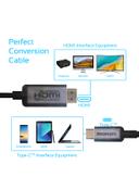 كبل الفيديو 4k من Type-c إلى HDMI  يدعم Thunderbolt 3 رمادي | Premium USB Type-C to 4K 60Hz HDMI Cable Adapter - SW1hZ2U6NTE1Nzcw