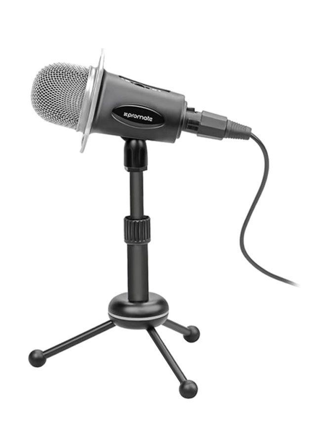 مايكرفون إحترافي سلكي مع قاعدة Professional Condenser Recording Podcast Microphone - Promate