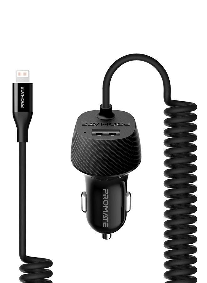 شاحن ولاعة سيارة سريع lightning و USB-A أسود | VolTrip-C Car Charger Adapter