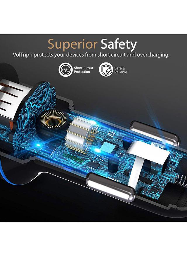شاحن ولاعة سيارة سريع lightning و USB-A أسود | VolTrip-C Car Charger Adapter - SW1hZ2U6NTE1NTA3