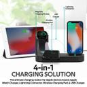 promate Apple Wireless Charging Station, World’s First MFi Certified 18W Power Delivery Charging Dock with 10W Qi Fast Wireless Charging, MFi Apple Watch Charger and 2.4A USB Charging Port for Apple iPhone 12, iPod, iPad, PowerState Black - SW1hZ2U6NTExNDEz