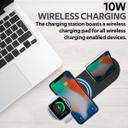 promate Apple Wireless Charging Station, World’s First MFi Certified 18W Power Delivery Charging Dock with 10W Qi Fast Wireless Charging, MFi Apple Watch Charger and 2.4A USB Charging Port for Apple iPhone 12, iPod, iPad, PowerState Black - SW1hZ2U6NTExNDE5