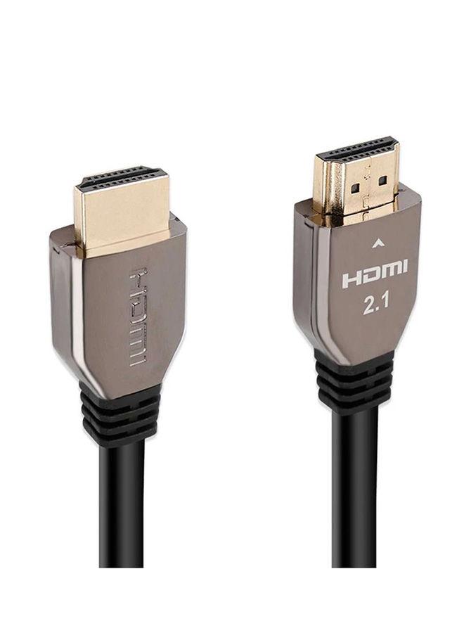 وصلة (كيبل) 8K HDMI بموصلات مطلية بالذهب أسود Promate - 8K HDMI Audio Video Cable