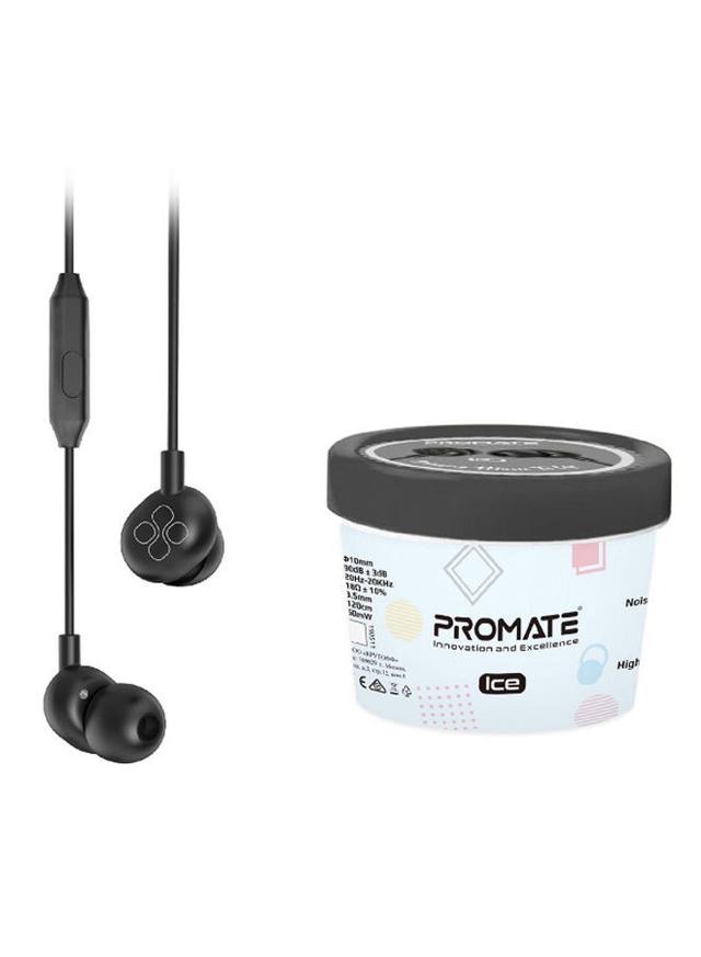 سماعات اذن سلكية أسود Promate - Audio Enhanced In-Ear Headphones Black - SW1hZ2U6NTE0MTMz