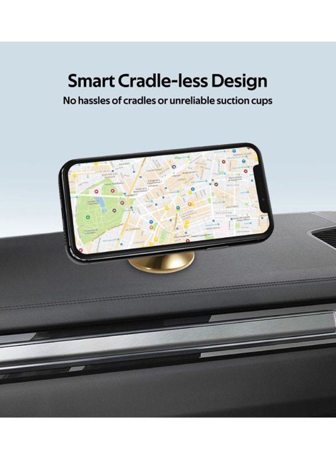 حامل فتحة تهوية السيارة للهواتف الذكية ذهبي و أسود Promate - Magnetic Car Phone Holder, Multi-Angle 360 Degree Gold / Black - 3}