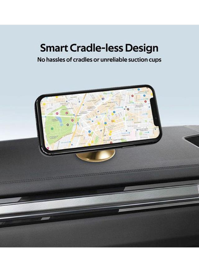 حامل فتحة تهوية السيارة للهواتف الذكية ذهبي و أسود Promate - Magnetic Car Phone Holder, Multi-Angle 360 Degree Gold / Black - SW1hZ2U6NTE0MzEz