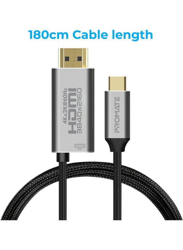 محول USB-C إلى HDMI أسود |  USB-C To HDMI Cable - SW1hZ2U6NTE1ODE3