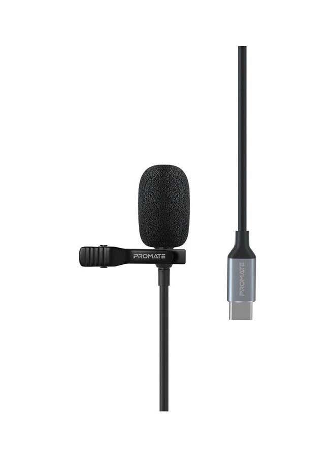 مايك سلكي Type- C بطول 1.5 متر أسود | USB Type- C Lavalier Microphone
