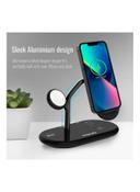 promate 4-in-1 Charging Dock with 5W Magnetic MFi Apple Watch Charger Black - SW1hZ2U6NTExMzg3