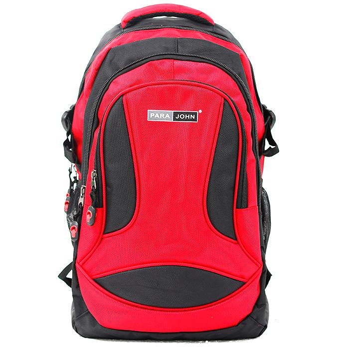 شنطة ظهر متعددة الإستخدامات قياس 18 بوصة لون أحمر Backpack For School, Travel & Work, 18'' Unisex Adults' Backpack Multi-Function - PARA JOHN