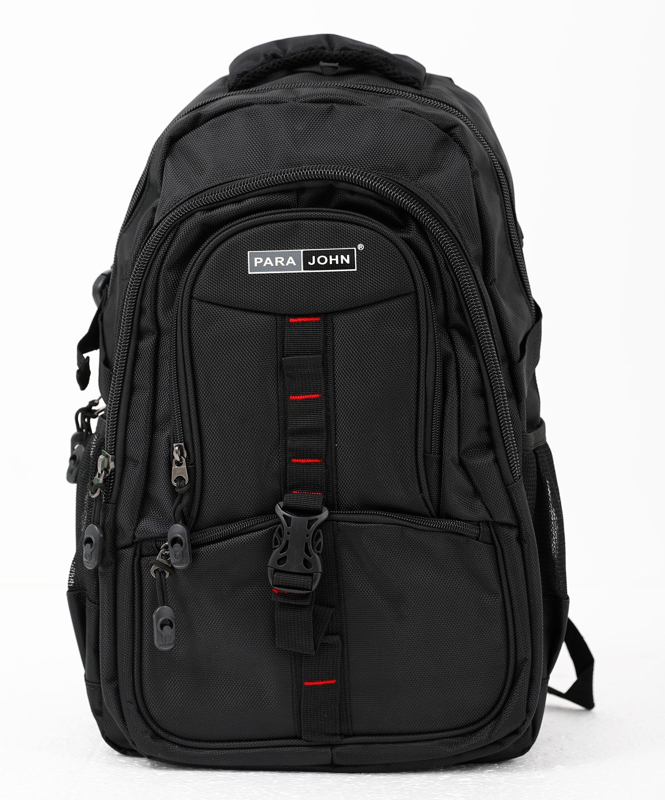 شنطة ظهر متعددة الإستخدامات مقاس 16 – أسود  PARA JOHN Backpack for School, Travel & Work